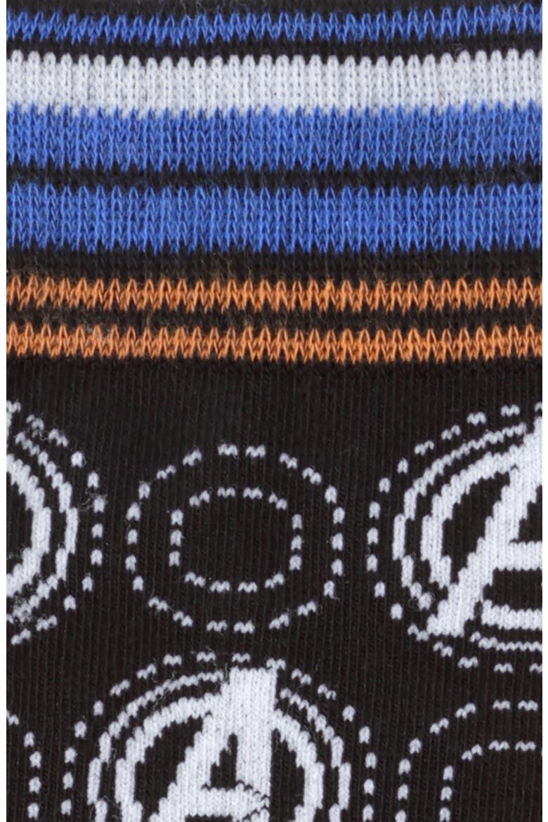 Avengers Crew Socks & Lapel Pin Set, Alternate, color, MULTI