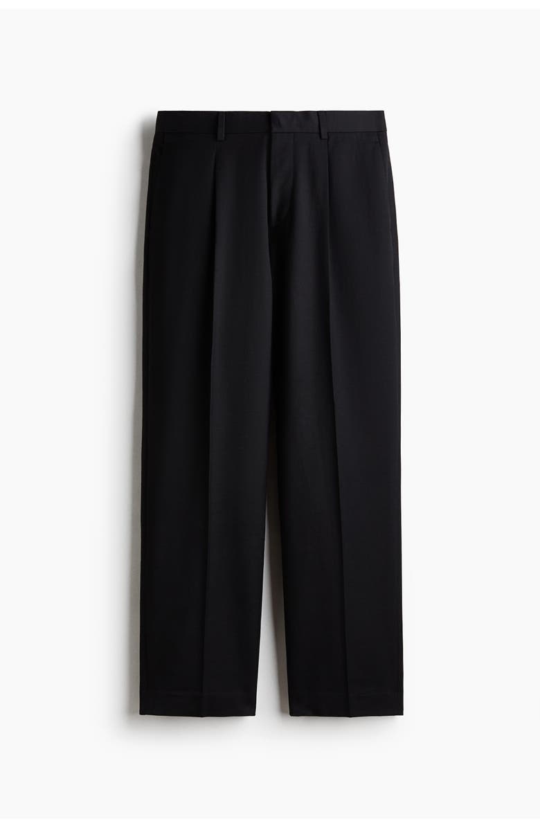 H&M Regular Fit Suit Trousers, Main, color, Black