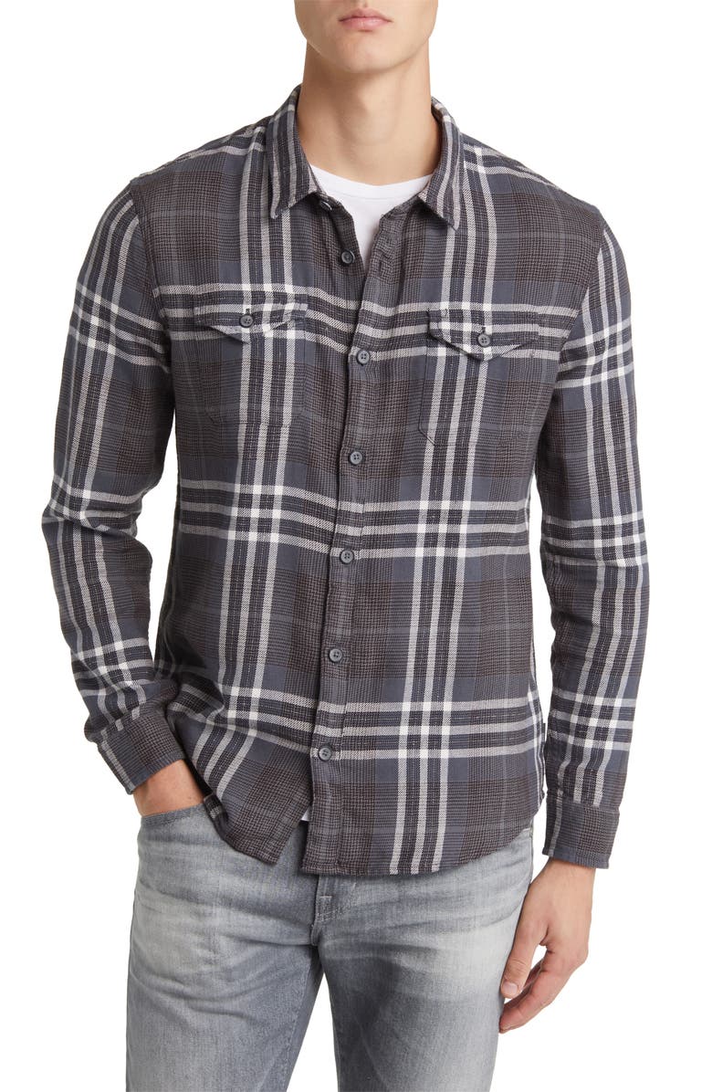 John Varvatos Dale Plaid Button-Up Shirt, Main, color,