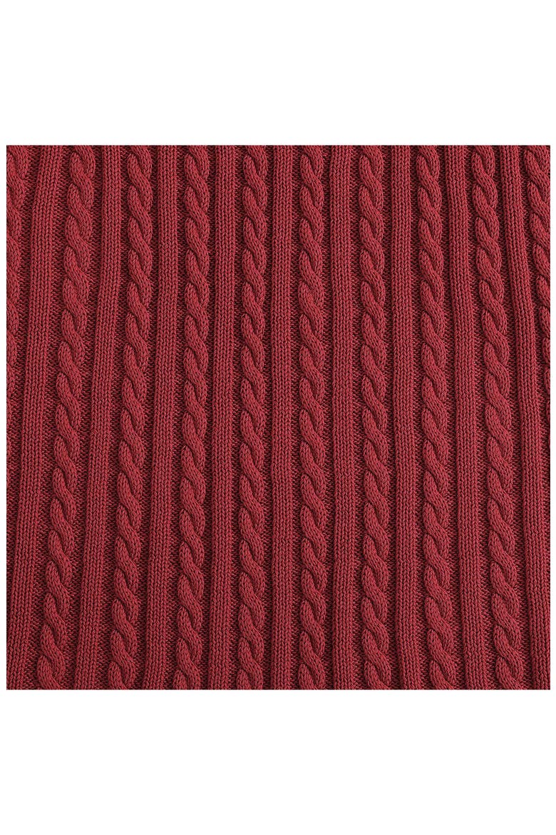 Cable Knit Throw, Alternate, color, NAVIGATOR RED
