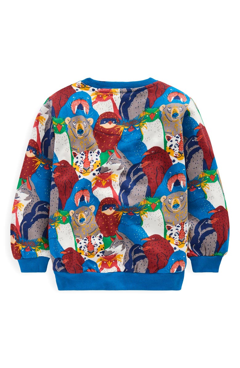 Boden Kids' Floral Print Cotton Sweatshirt, Alternate, color, Multi Arctic Audience