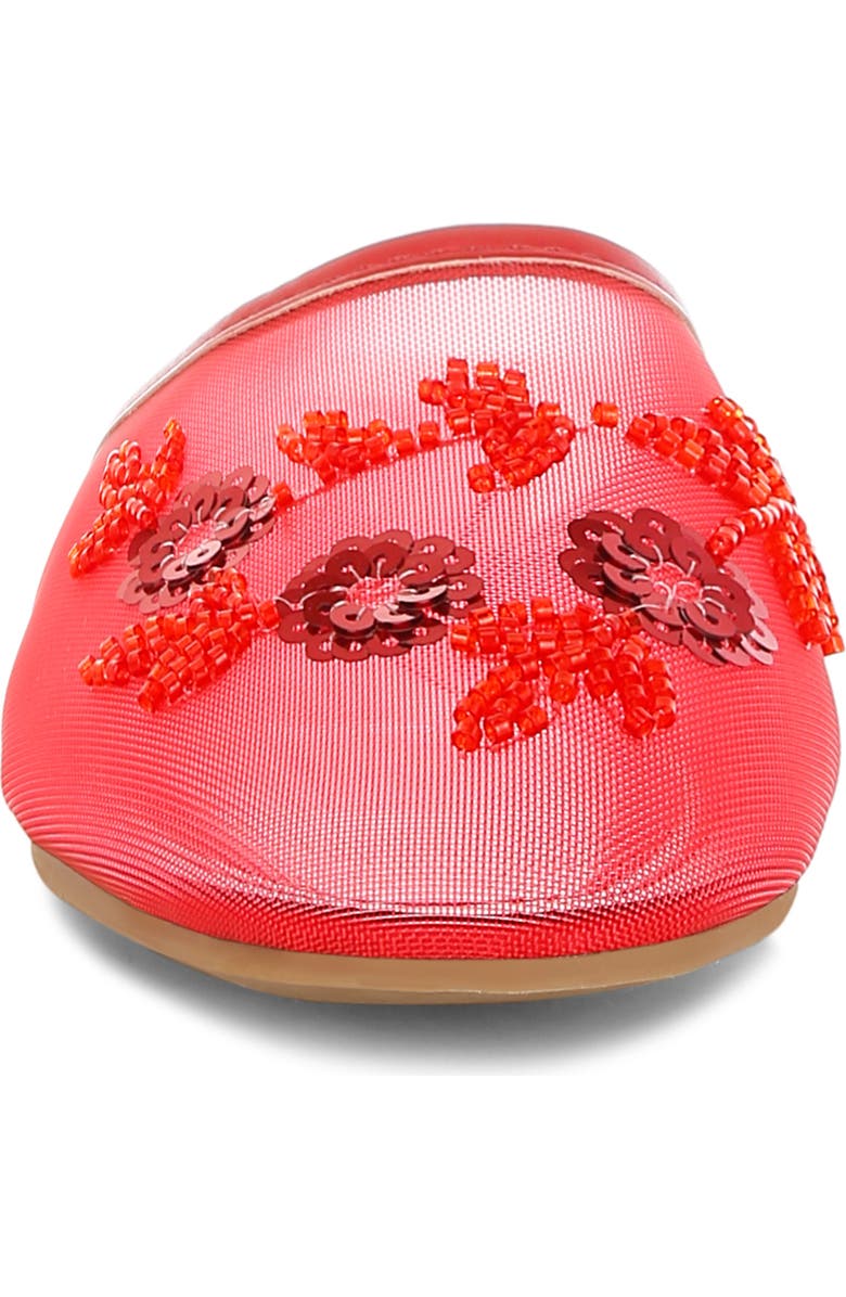 LONDON RAG Nahra Embellished Mesh Mule, Alternate, color, Red