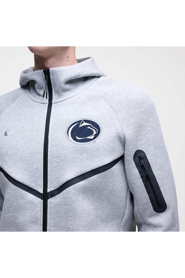 Men's Nike Heather Gray Penn State Nittany Lions Tech Fleece Full-Zip Windrunner Hoodie, Alternate, color, Heather Gray