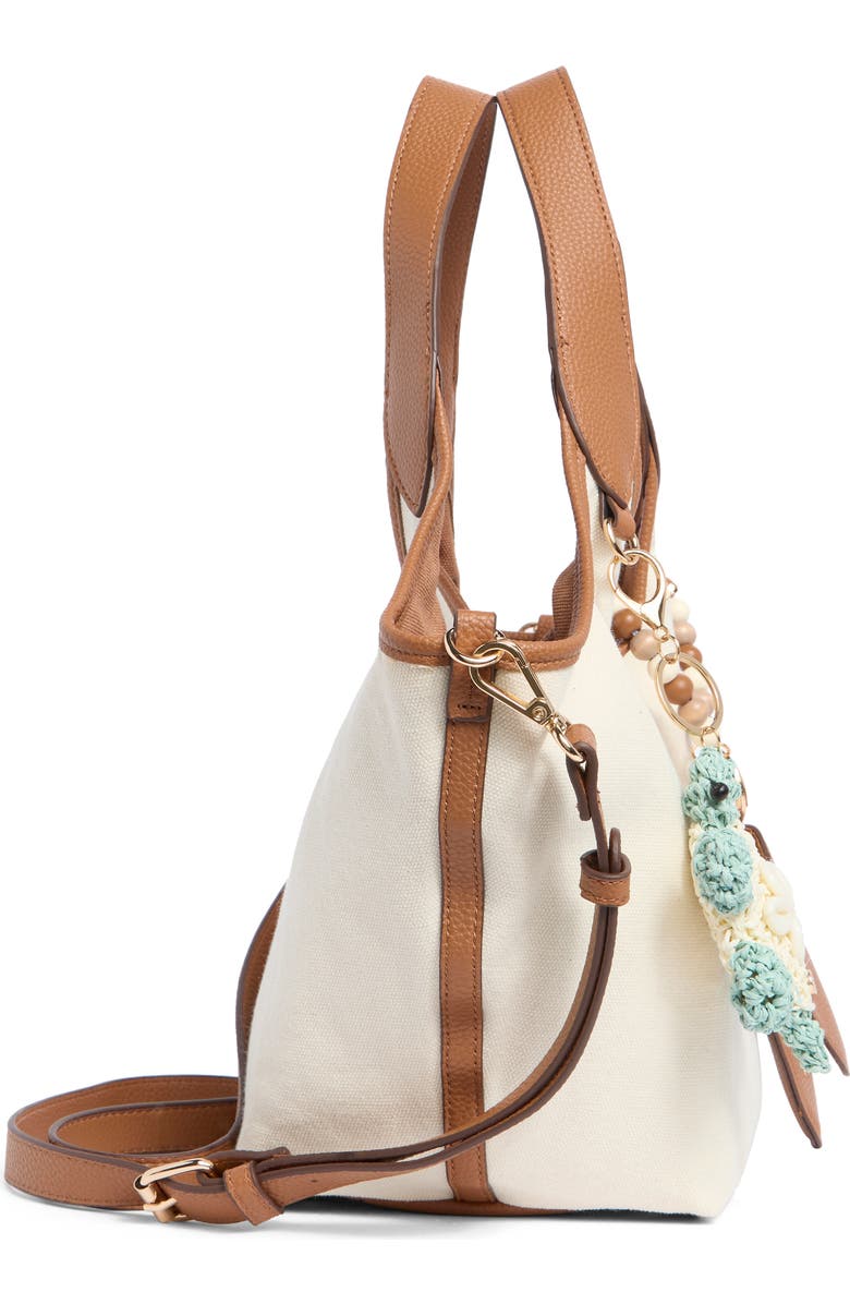 Nanette Lepore Canvas Scoop Satchel, Alternate, color, Unbleached -Hazelnut