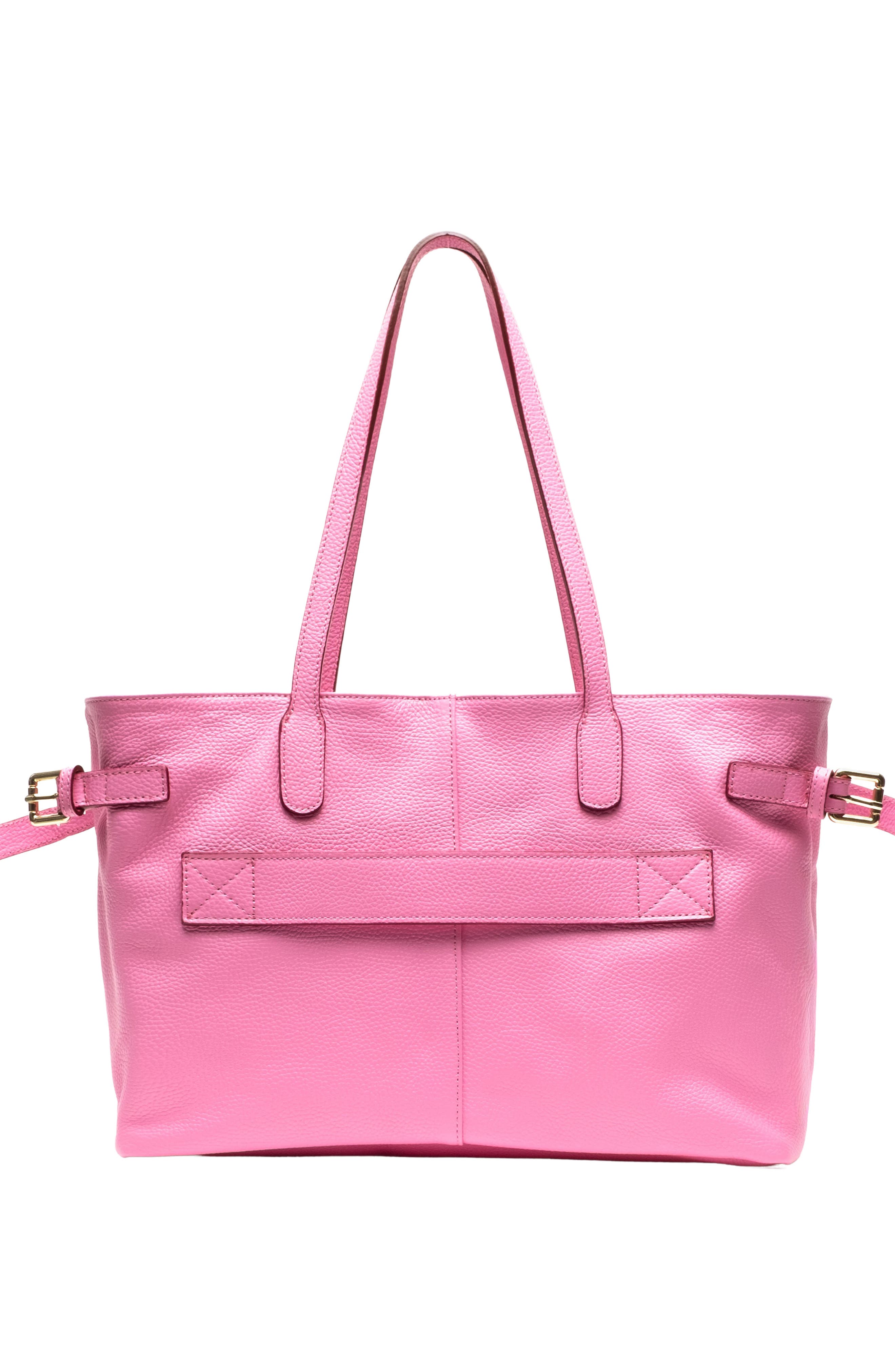 Frances Valentine Large Amalie Leather Tote, Alternate, color, Pink