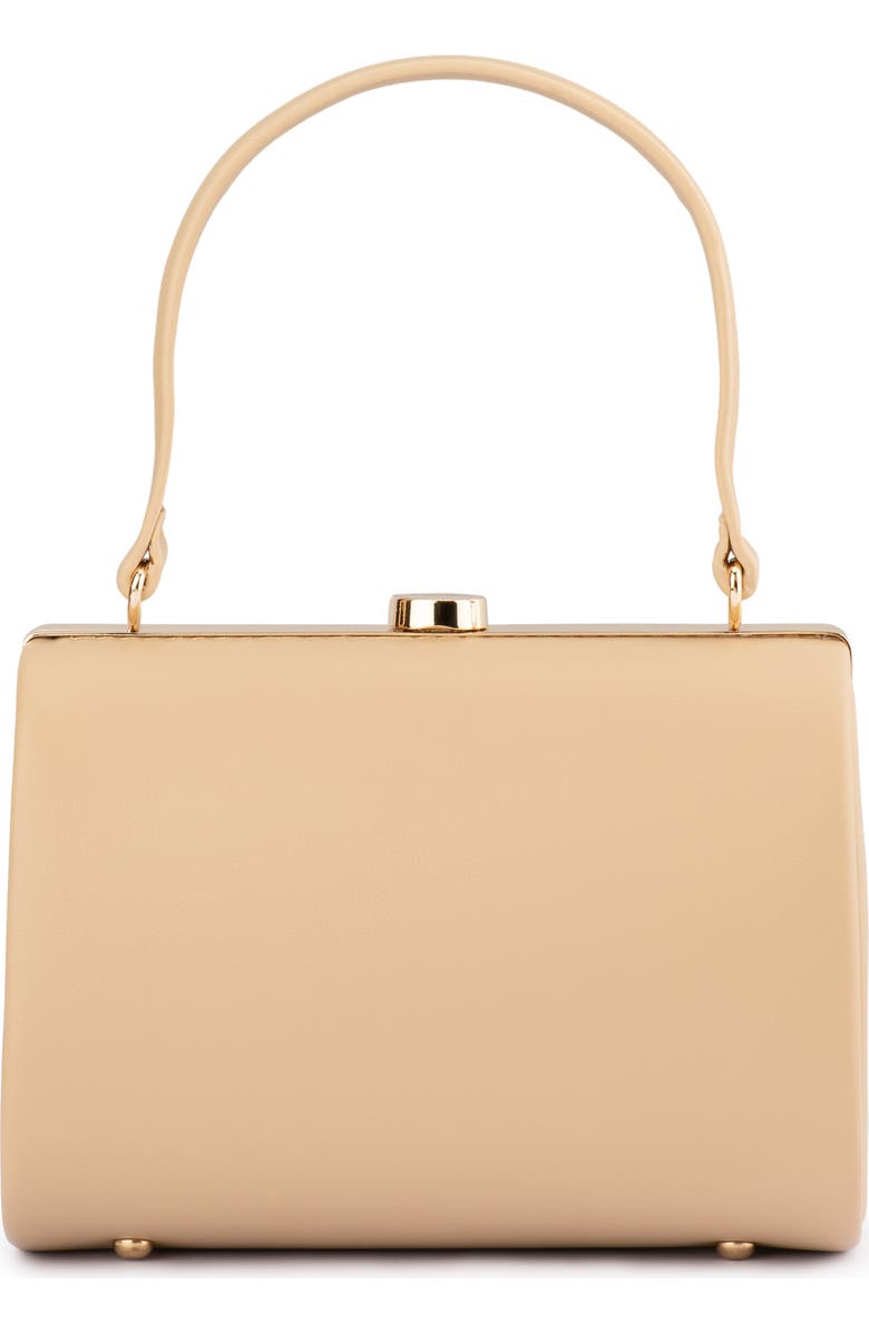 Olga Berg Tonia Top Handle Handbag, Main, color, Natural