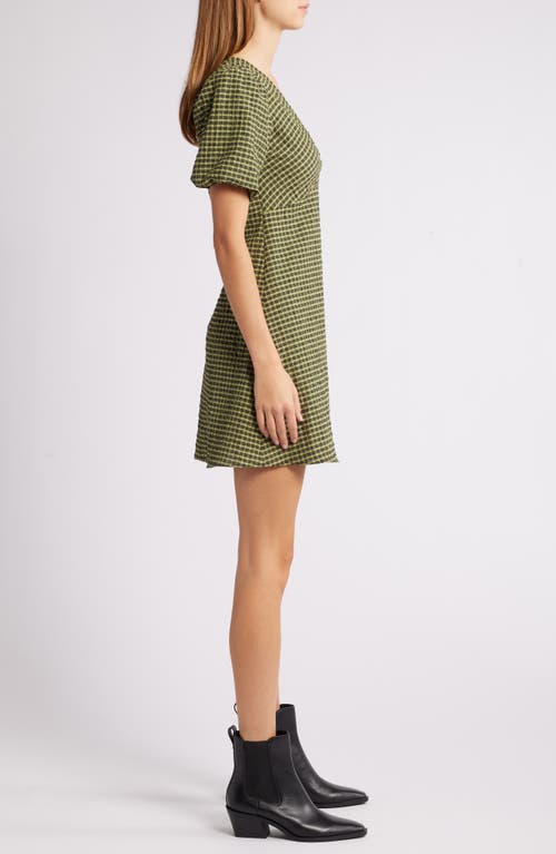 NOBODY'S CHILD NOBODY'S CHILD LIZA KHAKI CHECK MINIDRESS 