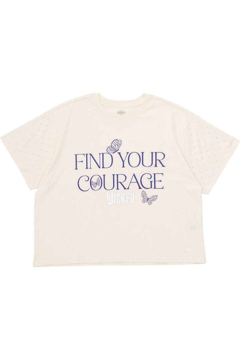 Cropped Drop Shoulder T-Shirt, Main, color, Vanilla Ice Wicked