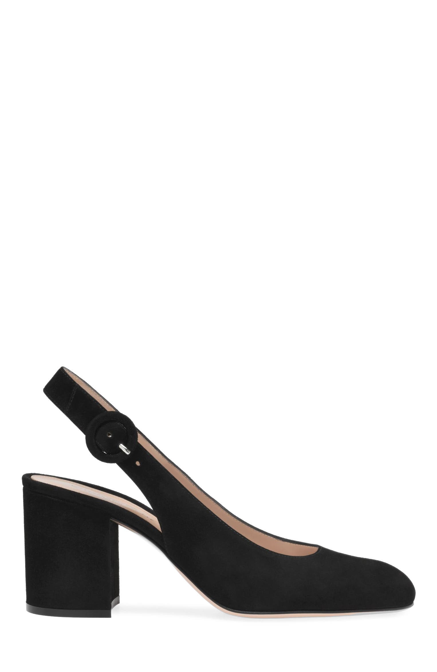 Gianvito Rossi Joelle Sling Pump, Main, color, Black Suede