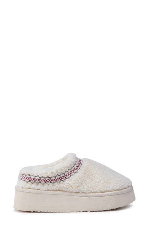 Azalea Wang Damari Faux Shearling Slipper In White