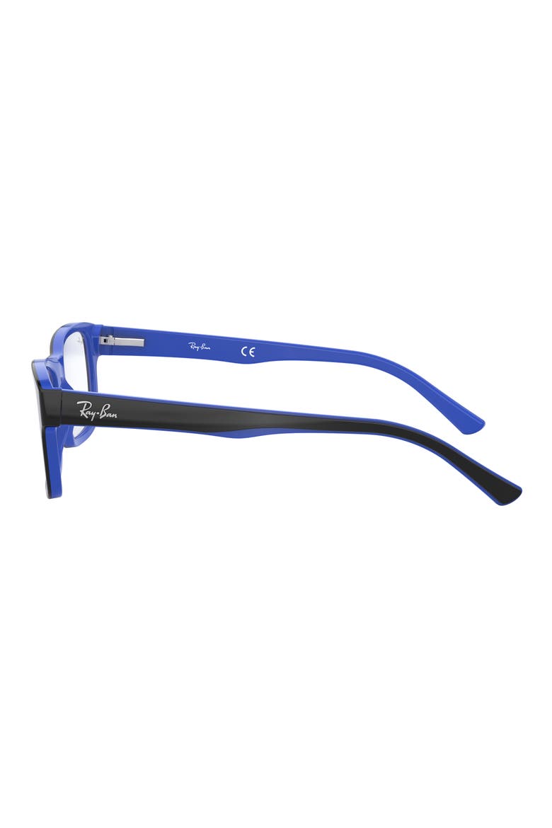 Unisex 52mm Rectangular Optical Glasses, Alternate, color, BLUE BLACK
