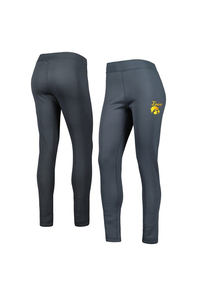 Women's Concepts Sport Charcoal Iowa Hawkeyes Upbeat Sherpa Leggings, Main, color, Charcoal