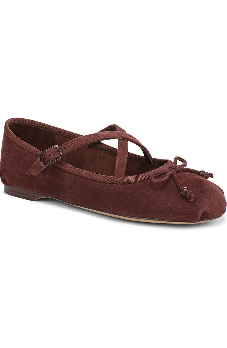 Circus NY by Sam Edelman Zuri Strappy Ballet Flat, Main, color, Deep Pecan