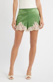 Reformation Fern Satin Shorts