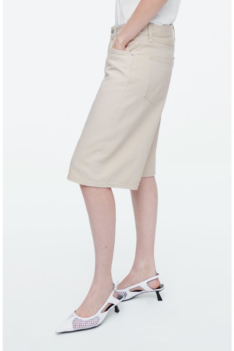 Long Denim Shorts, Alternate, color, WHITE LIGHT