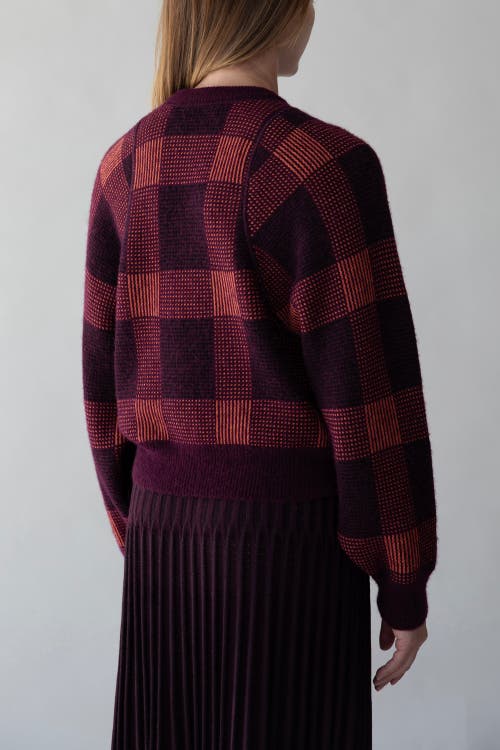 Sskein Tartine Plaid Pullover In Purple