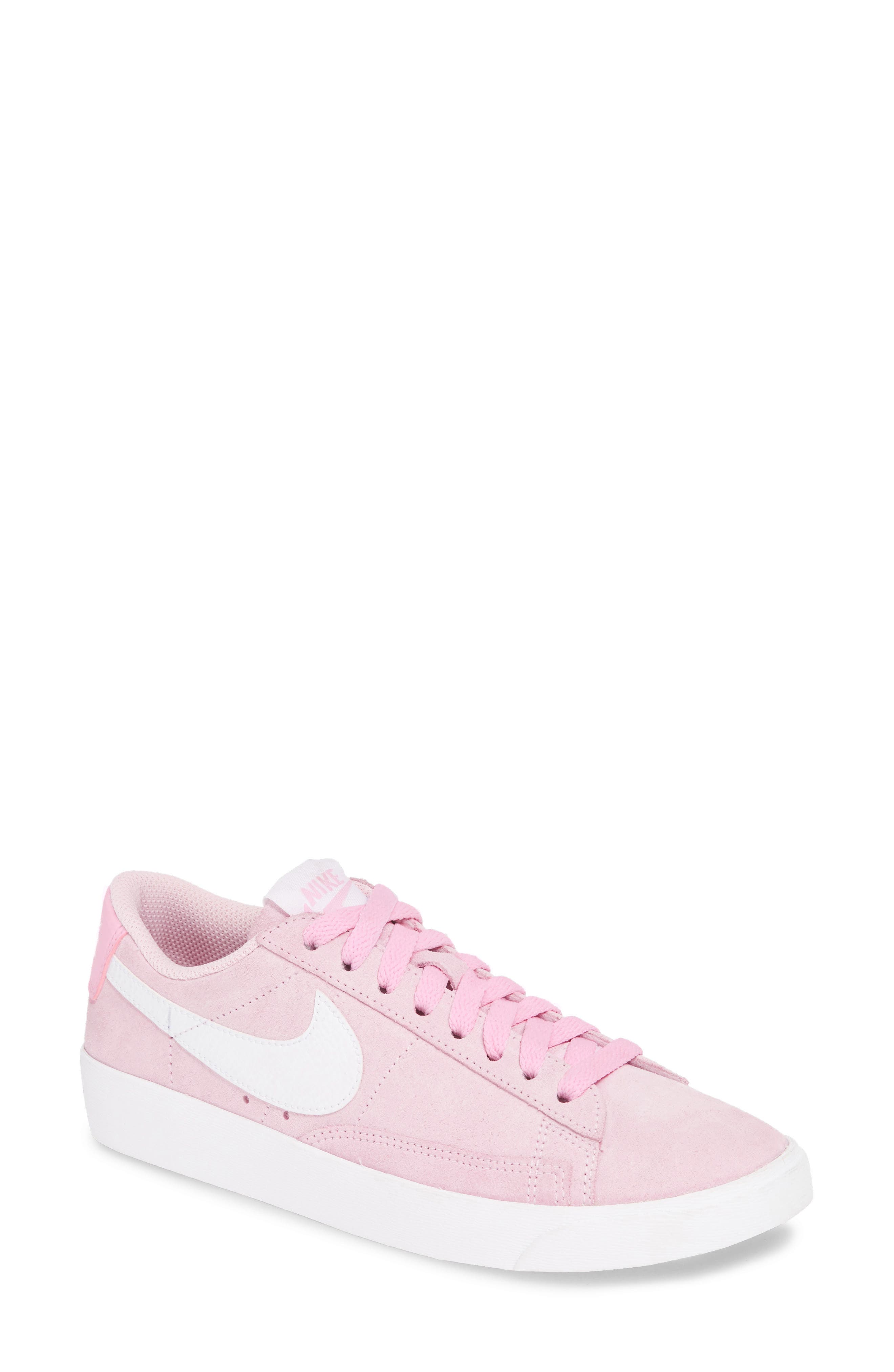Blazer Low Sneaker, Main, color, PINK FOAM / WHITE/ WHITE