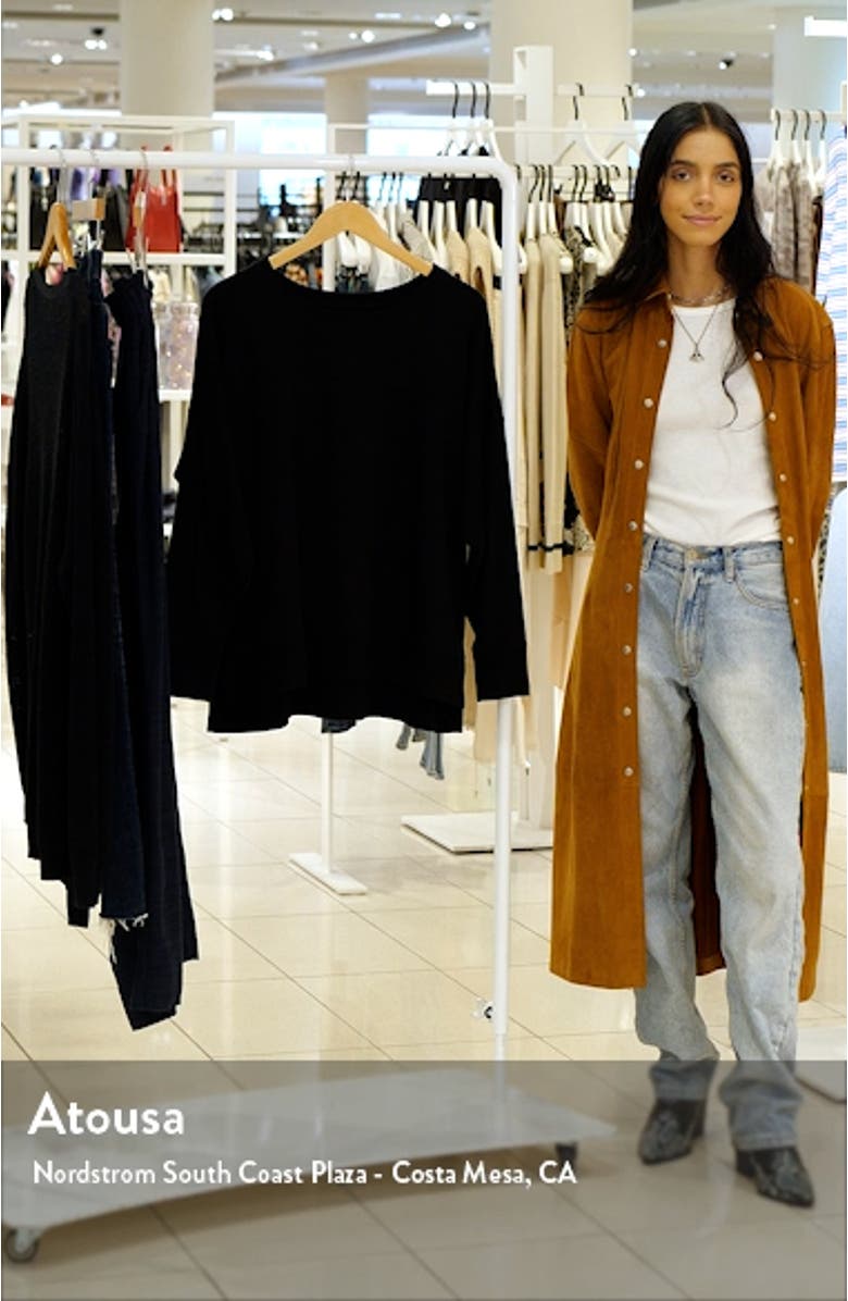 Crewneck Stretch Organic Cotton Knit Top, sales video thumbnail