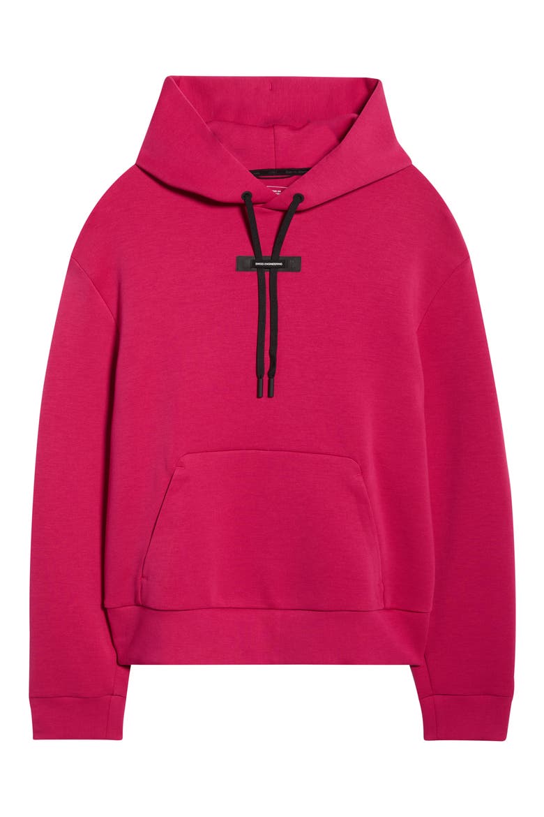 Focus Tech Hoodie, Alternate, color, GRENADINE