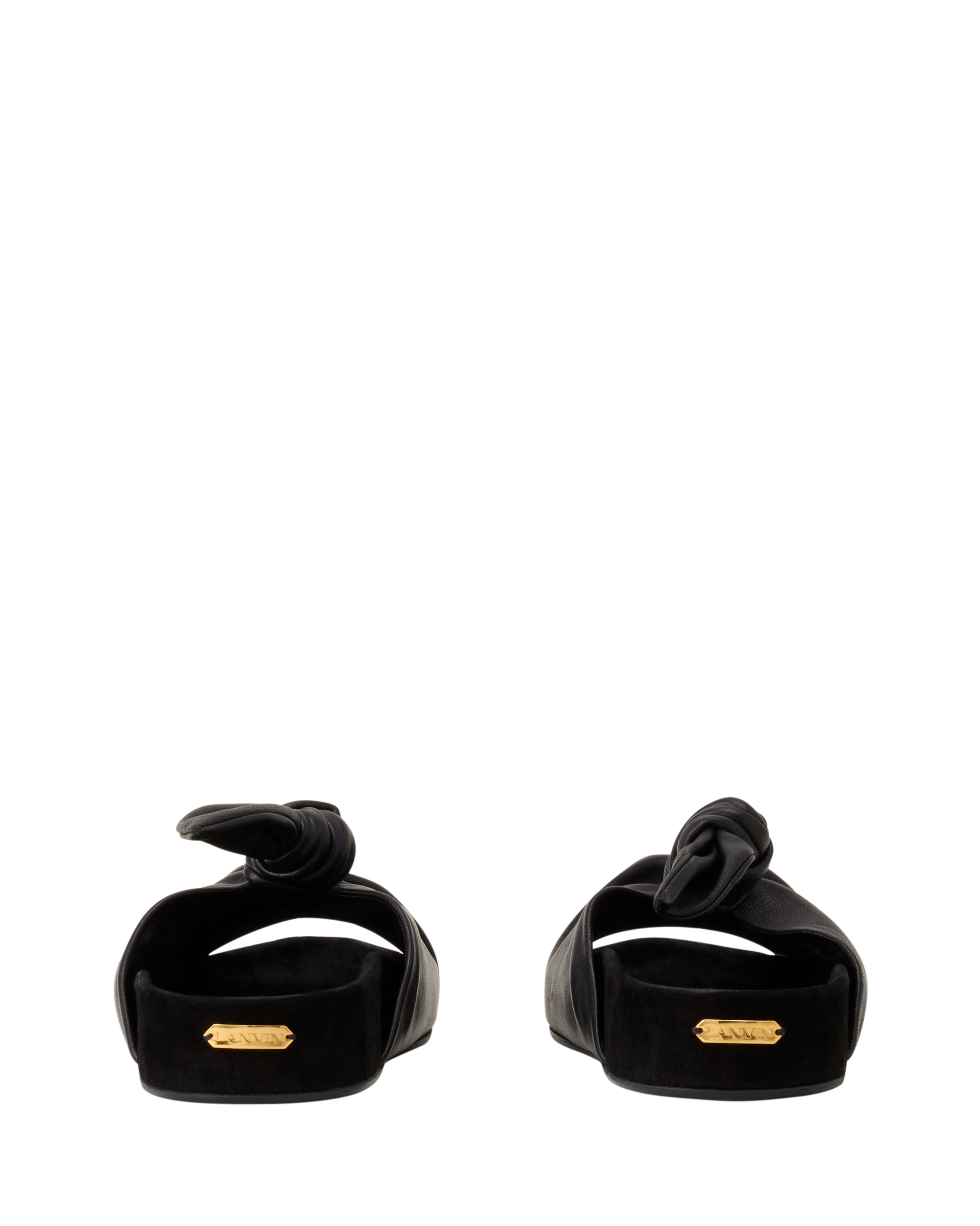 Lanvin Cocoon Flat Leather Mule, Alternate, color, Black
