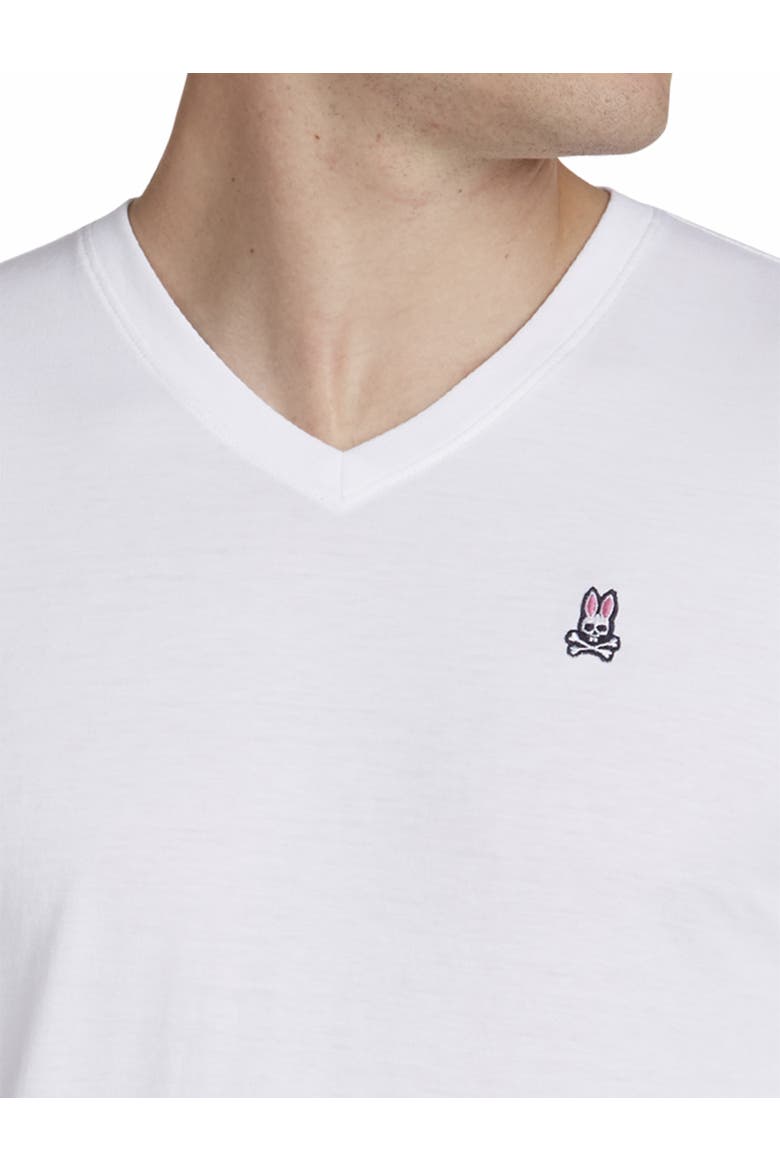 Logo V-Neck T-Shirt, Alternate, color, WHITE