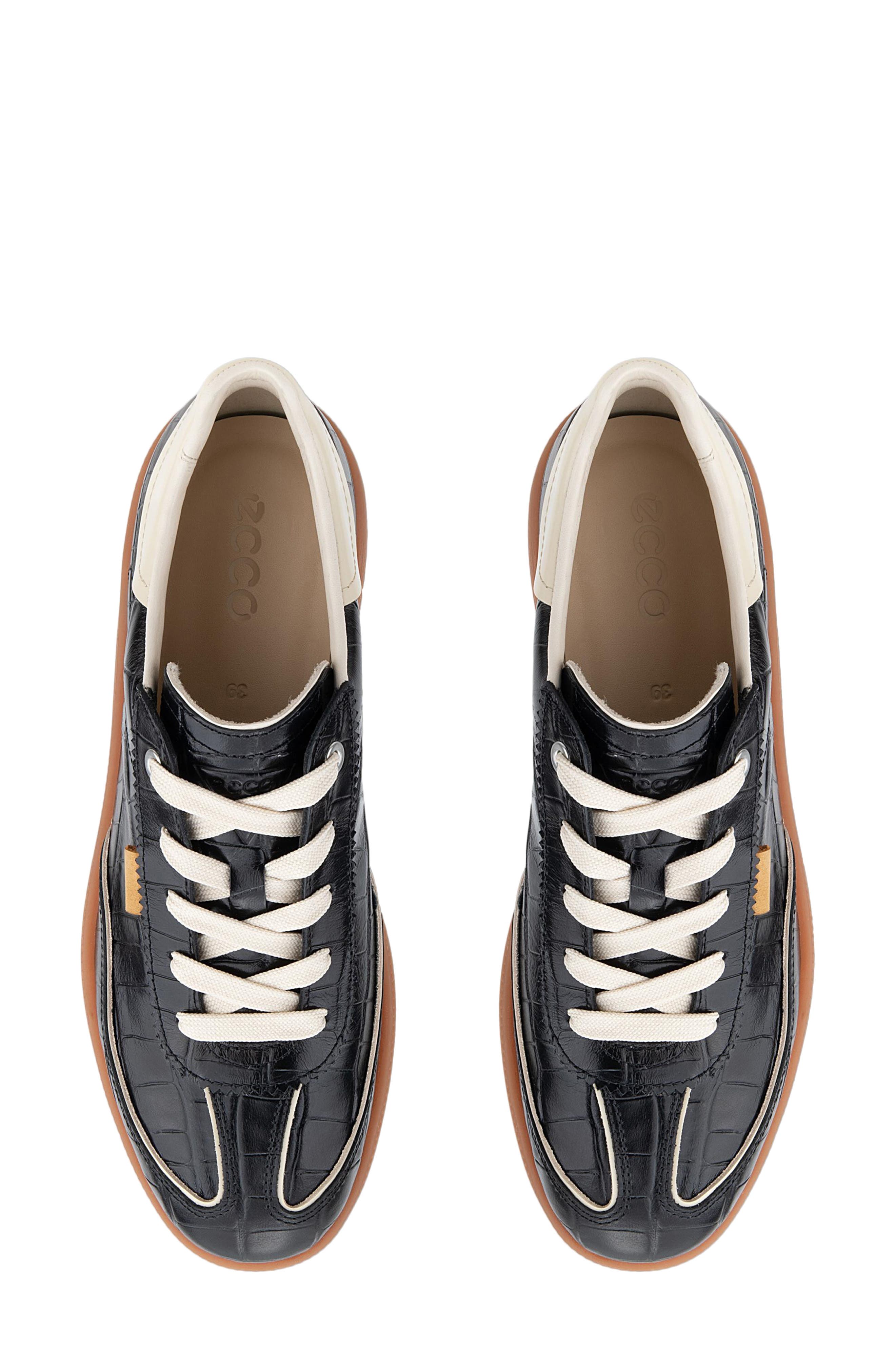ECCO Soft 11 Croc Embossed Leather Sneaker (Women) | Nordstrom