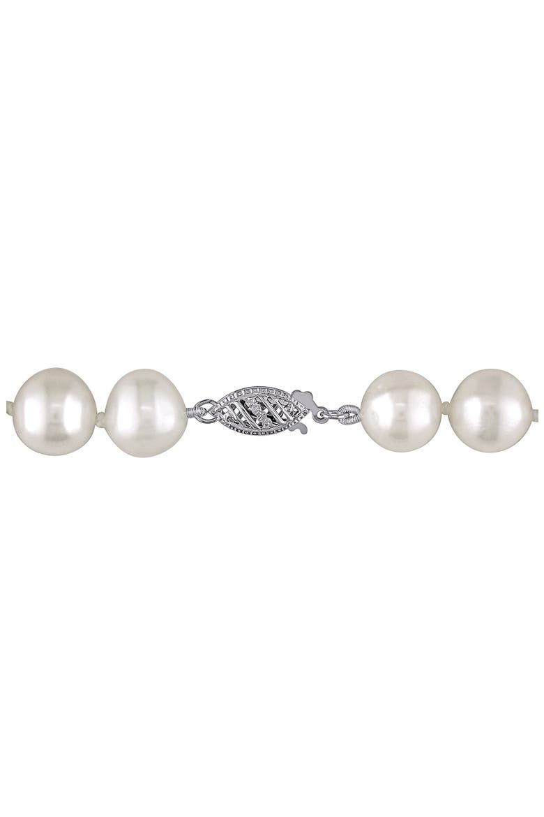 10-11mm Baroque Freshwater Pearl Necklace, Alternate, color, WHITE