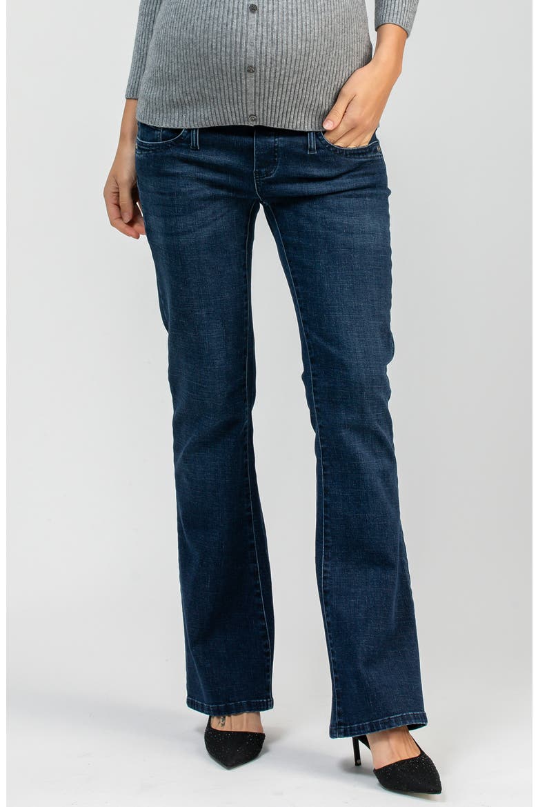 Flare Maternity Jeans, Main, color, TOP BLUE