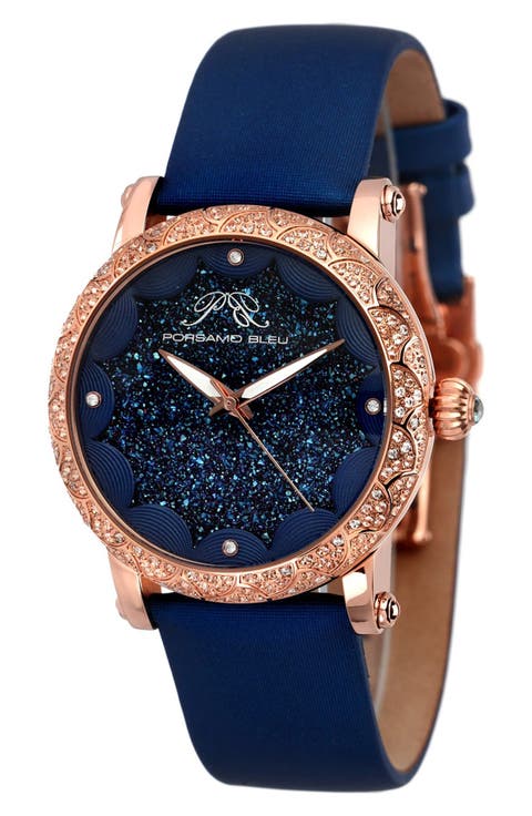 Women's Genevieve Topaz Stone Quartz Watch, 38mm