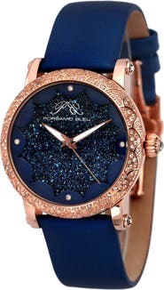 PORSAMO BLEU Women's Genevieve Topaz Stone Quartz Watch, 38mm