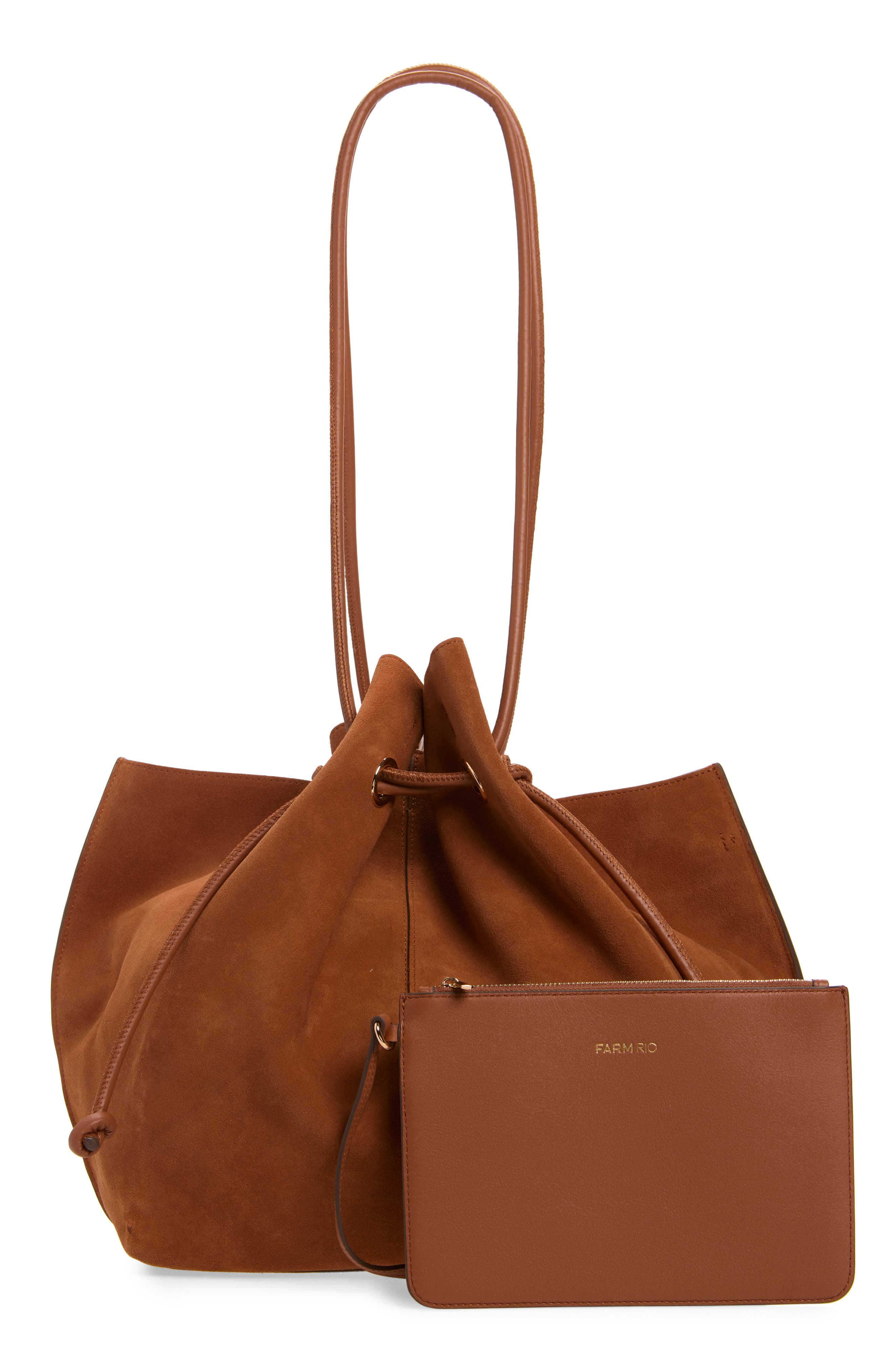 Suede Tote, Alternate, color, CUOIO