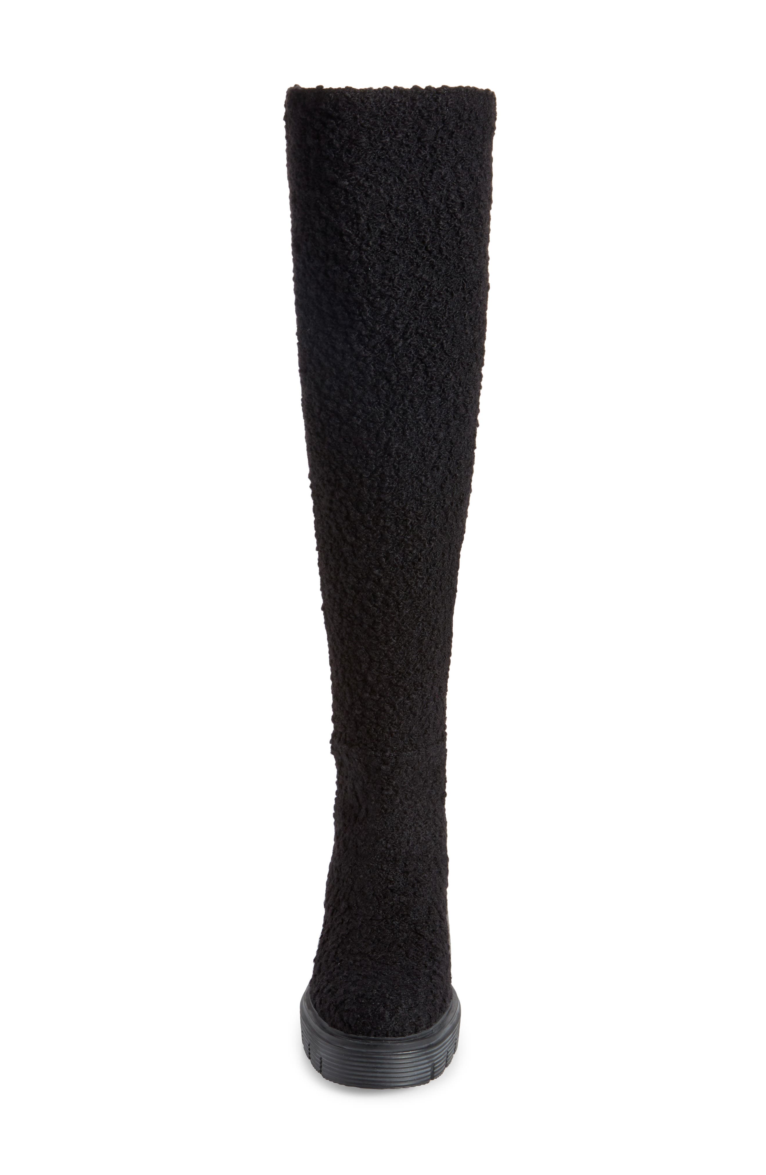 Faux Shearling 50/50 Soho Boot, Alternate, color, BLACK