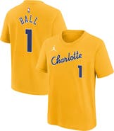 Nike Youth Nike LaMelo Ball Yellow Charlotte Hornets 2025/26 City Edition Name & Number T-Shirt