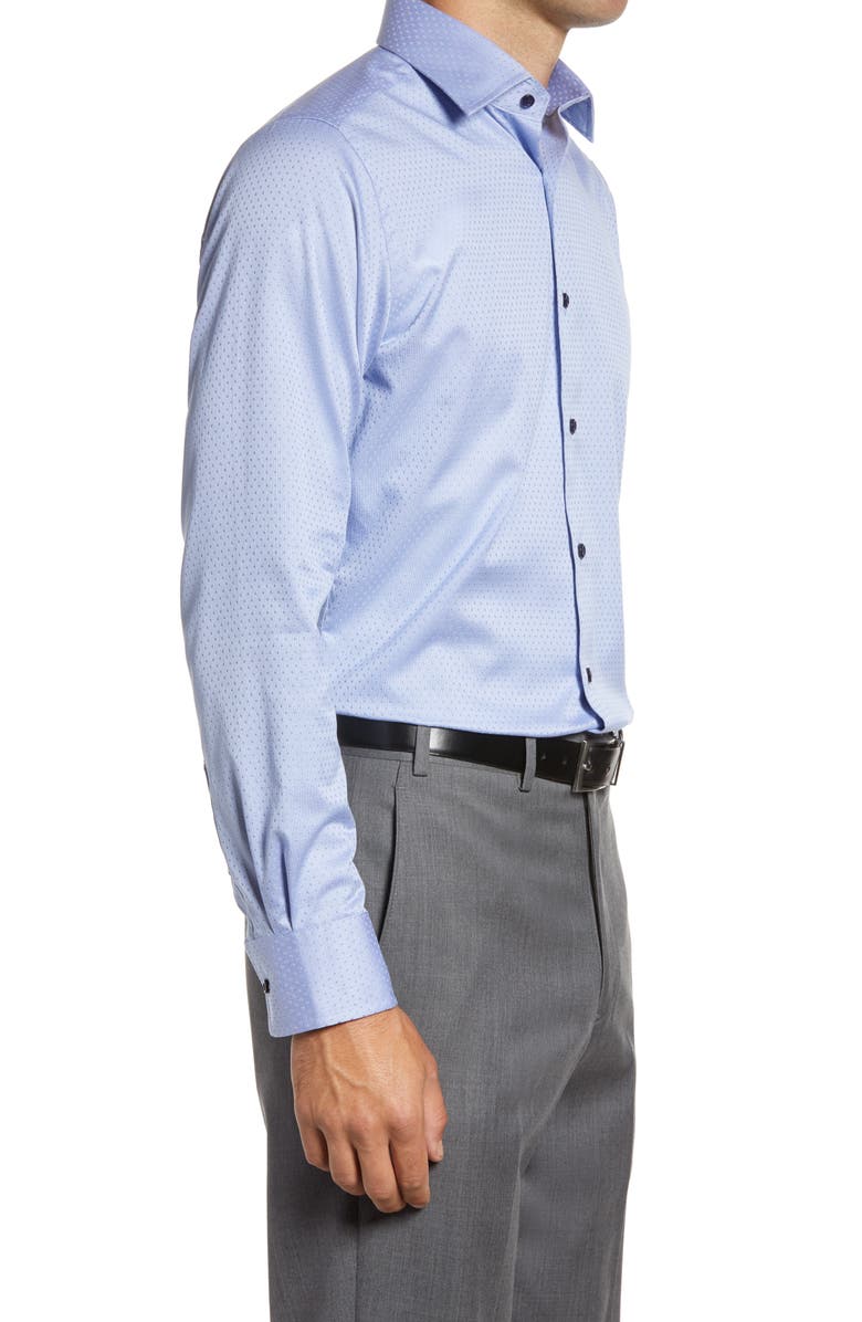 David Donahue Trim Fit Geometric Dress Shirt, Alternate, color, 