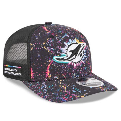 Men
s New Era Black Miami Dolphins 2025 NFL Crucial Catch 9SEVENTY Adjustable Hat