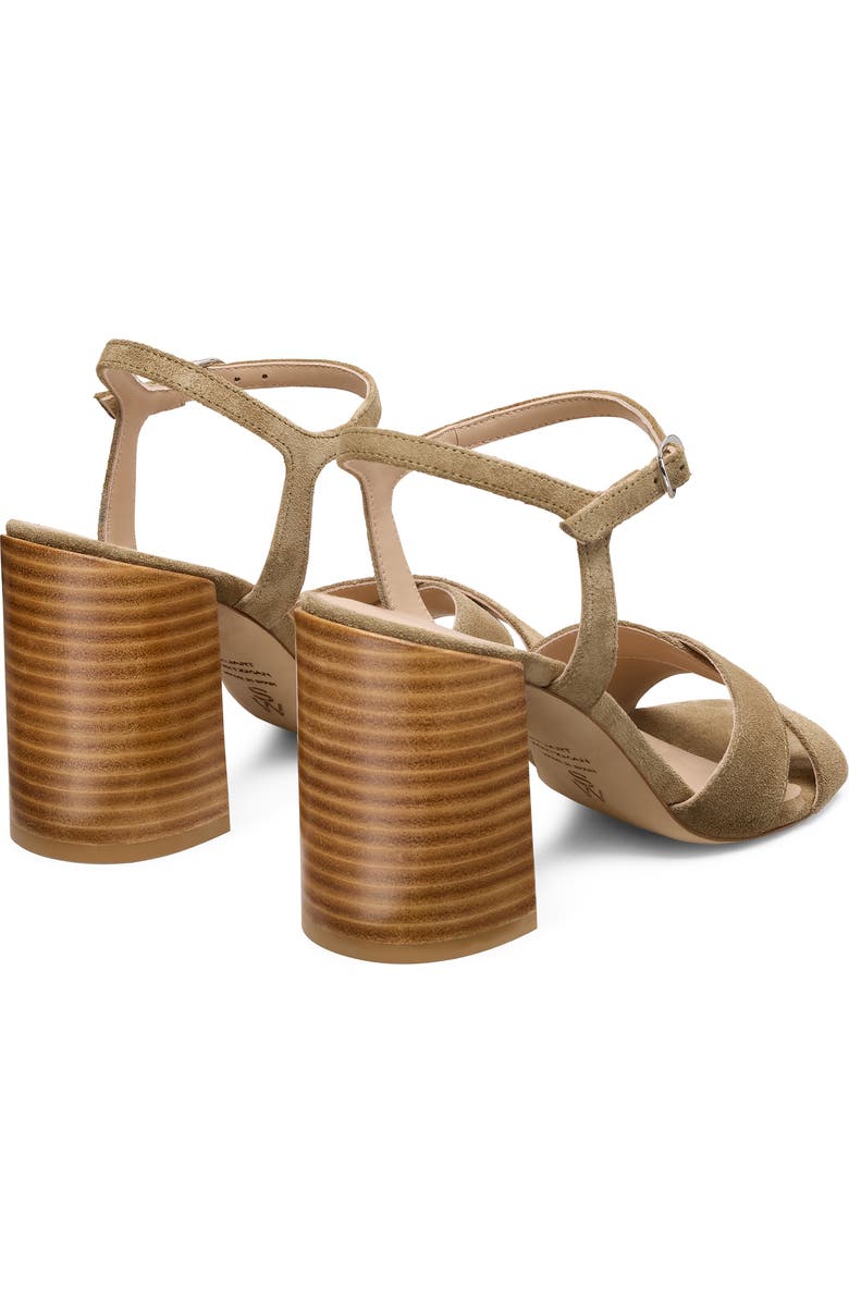 Stuart Weitzman Alyssa Ankle Strap Sandal, Alternate, color, Golden Olive/ New Camel