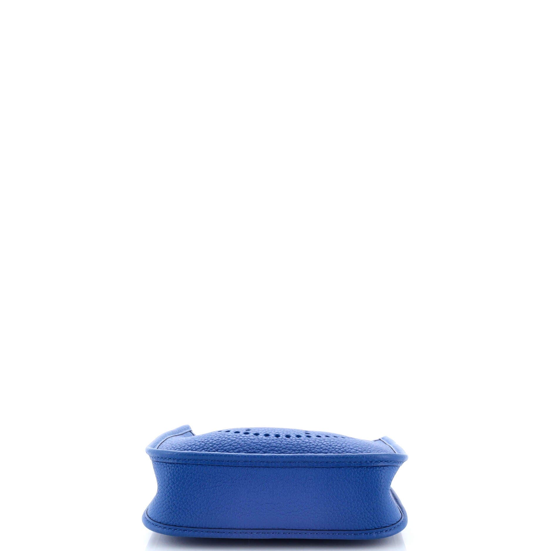 Pre-Owned Hermes Evelyne Bag Gen III Maurice TPM, Alternate, color, Bleu France