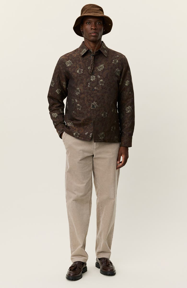 Les Deux Kaleb Jacquard Overshirt, Alternate, color, Monks Robe