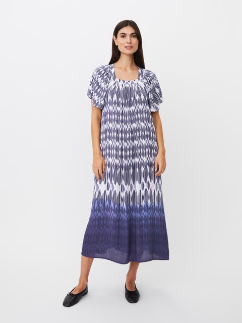 Manatores Square Neck Midi Dress