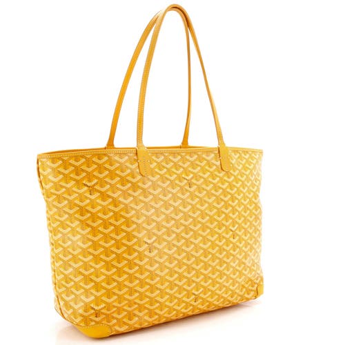 Pre-owned Goyard Goyard Artois Tote Coated Canvas Mm In Yellow