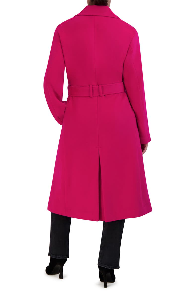 Cole Haan Slick Wool Blend Coat, Alternate, color, Fuschia