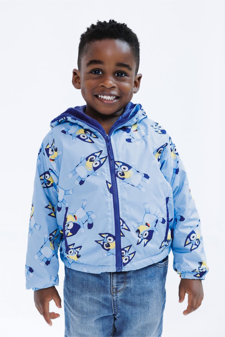 Hooded Rain Jacket, Alternate, color, Bluey Sky Blue