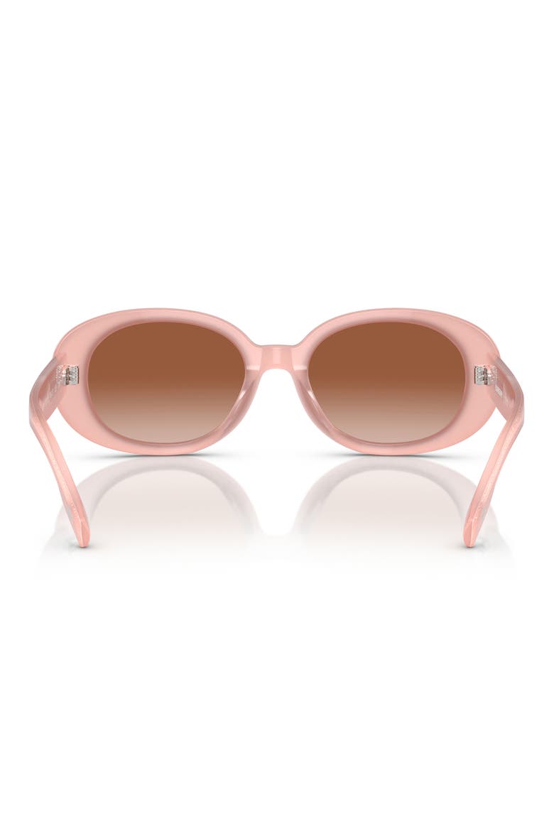 Kids' 48mm Oval Sunglasses, Alternate, color, GLITTER OPAL PINK / BROWN
