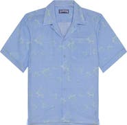 Vilebrequin Men Linen Bowling Shirt Bubble 3D