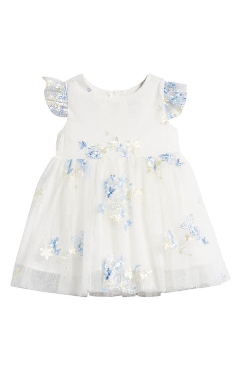 Floral Embroidered Tulle Dress (Baby)