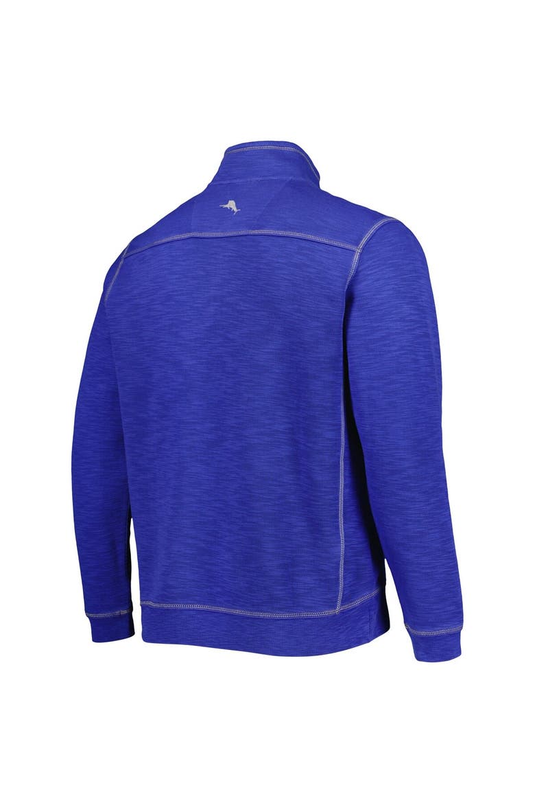 Men's Tommy Bahama Royal Los Angeles Dodgers Tobago Bay Tri-Blend Quarter-Zip Sweatshirt, Alternate, color, Royal
