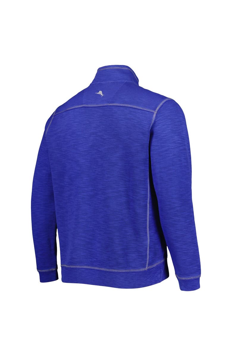 Tommy Bahama Men's Tommy Bahama Royal Los Angeles Dodgers Tobago Bay Tri-Blend Quarter-Zip Sweatshirt, Alternate, color, 