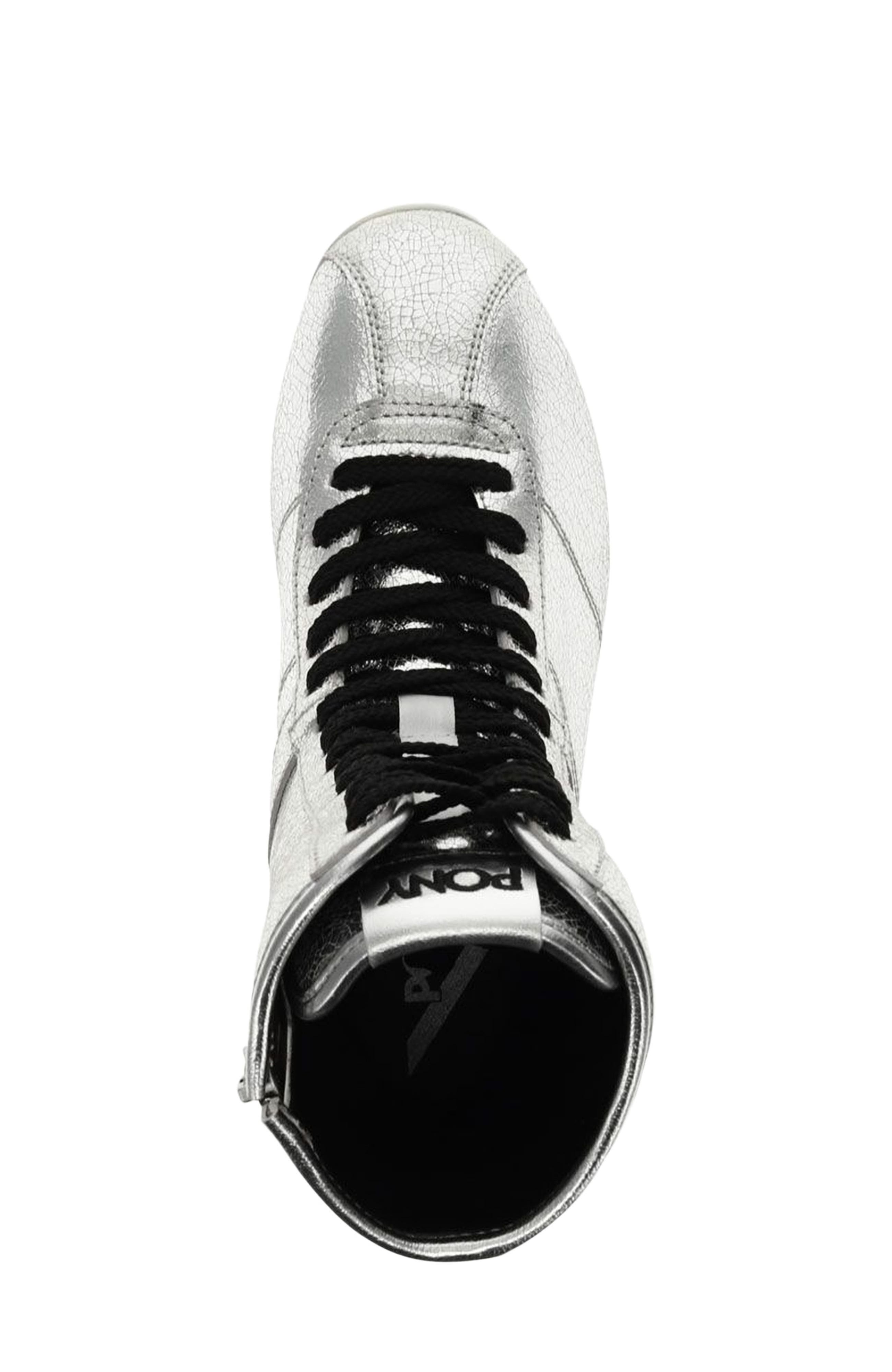PONY KO-80 High Vintage Metallic Sneakers, Alternate, color, 