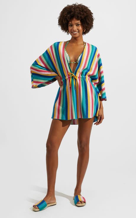 Costiera Mini Dress Multicolor Turquoise