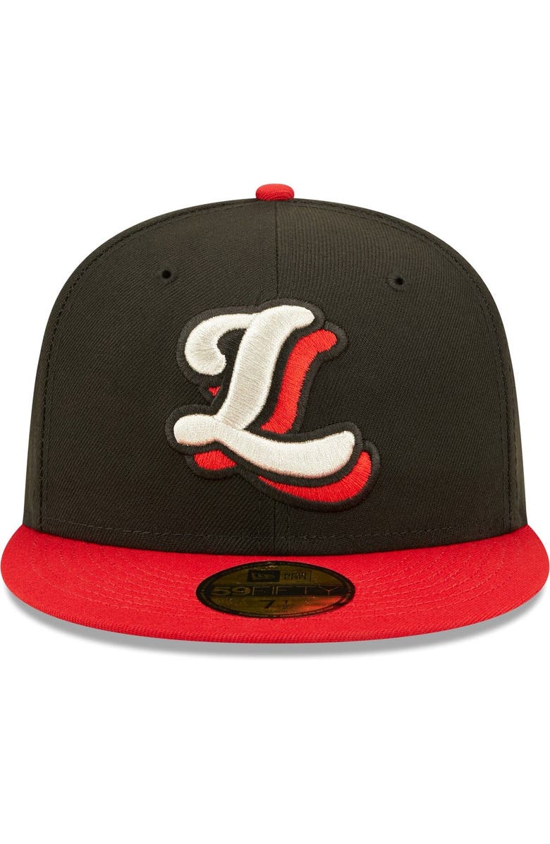 New Era Men's New Era Black Lansing Lugnuts Authentic Collection Team 59FIFTY Fitted Hat, Alternate, color, Black